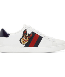 GUCCI WHITE DOG NEW ACE SNEAKERS