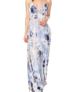 Tie Dye Twisty Dress-Coral