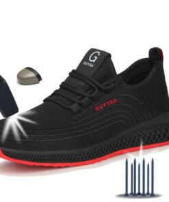 Manlegu Air Mesh Steel Toe Work Shoes Breathable Working Shoes Man Safety Lightweight Puncture-Proof Safety Boots Dropshipping