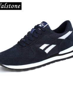 Valstone Men's Genuine leather sneakers Breathable casual shoes non-slip outdoor walking shoes light weight Rubber sole lace-up