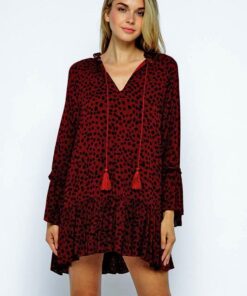 Faith Dress-Burgundy
