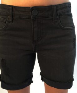 Kut from the Kloth- Catherine Boyfriend Denim Shorts in Black