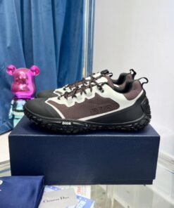 Dior Diorizon Hiking Ankle Boot Coffer Technical Mesh with Black Rubber