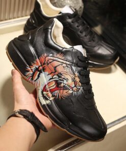 GUCCI RHYTON PRINT LEATHER SNEAKER