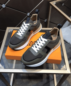 Hermes 2021 new men's color block sneakers