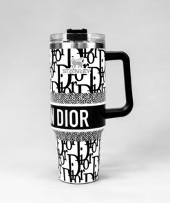 Christian Dior Tumblers - 40oz Stainless Steel Insulated Tumbler with Handle and Straw