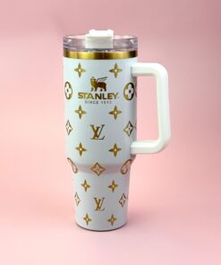 Louis Vuitton Tumblers - 40oz Stainless Steel Insulated Tumbler with Handle and Straw
