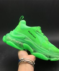 BALENCIAGA TRIPLE S CLEAR SOLE NEON GREEN