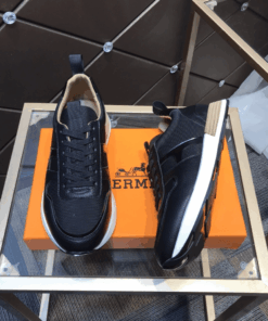 Hermes 2021 new men's color block sneakers