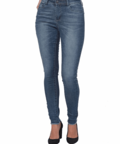 Lola Jeans- Alexa Dan High Rise Skinny Leg in Distressed Antique Blue