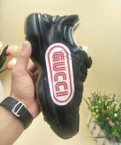 GUCCI RHYTON PRINT LEATHER SNEAKER