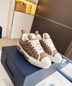 Dior B23 Skater Low Top Beige Dior Oblique Jacquard shoes
