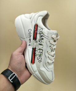GUCCI RHYTON PRINT LEATHER SNEAKER