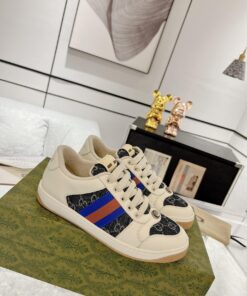 Gucci Beige & Blue Screener Trainers