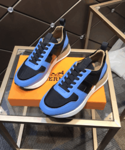 Hermes 2021 new men's color block sneakers
