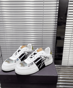 Valentino ONE STUD lace-up sneakers in calfskin
