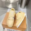 Louis Vuitton LV Trainer Grained Calf Leather Yellow Best Quality