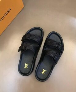 Louis Vuitton Bom Dia Flat Comfort Mule In Black