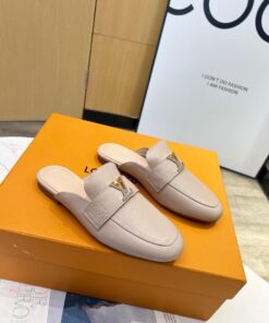 Louis Vuitton LV Capri Open Back Mule Loafer In Beige, Women