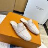 Louis Vuitton LV Capri Open Back Mule Loafer In White, Women