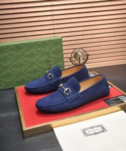 Gucci Loafer With Horsebit In Dark Navy
