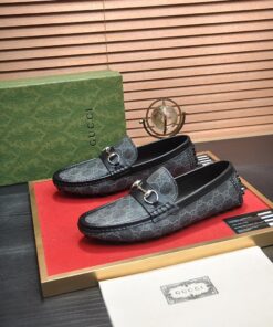 Gucci Loafer With Horsebit GG Canvas In Gray