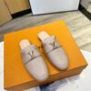 Louis Vuitton Capri Open Back Loafer In Beige Grain Calfskin