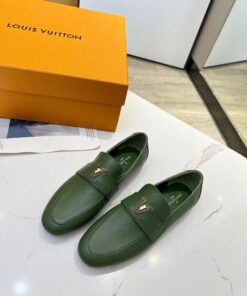 Louis Vuitton LV Capri Loafer In Green Grain Calfskin