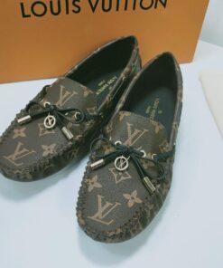Louis Vuitton Gloria Flat Loafer Monogram Cowhide In Brown