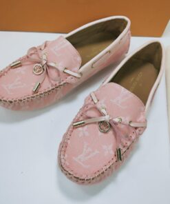 Louis Vuitton Gloria Flat Loafer Monogram Fabric And Leather In Pink