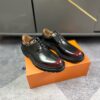 Louis Vuitton Louis Loafer In Black Wine Patent Leather