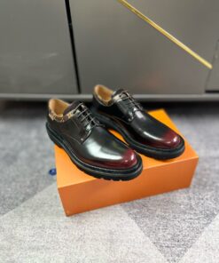 Louis Vuitton Louis Loafer In Black Wine Patent Leather