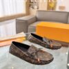 Louis Vuitton Gloria Flat Loafer In Cacao Brown/Orange