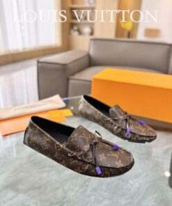 Louis Vuitton Gloria Flat Loafer In Cacao Brown/Purple