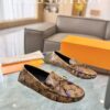 Louis Vuitton Gloria Flat Loafer In Khaki/Purple