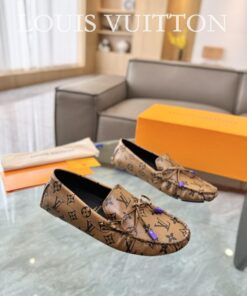 Louis Vuitton Gloria Flat Loafer In Khaki/Purple