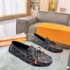 Louis Vuitton Gloria Flat Loafer In Black/Orange