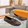 Louis Vuitton Gloria Flat Loafer In Damier Brown/Purple