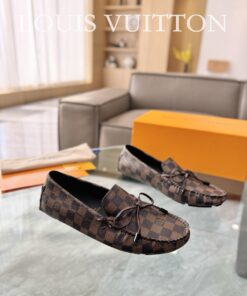 Louis Vuitton Gloria Flat Loafer In Damier Brown