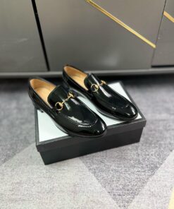 Gucci Jordaan Loafer In Black Patent Leather