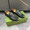 Gucci GG Interlocking Loafer In Black Leather