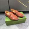 Gucci Horsebit Loafer In Bronze Leather