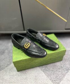 Gucci GG Debossed Loafer In Black