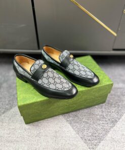 Gucci GG Monogram Loafer In Black