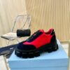 Prada thick-sole genuine leather shoes for couples