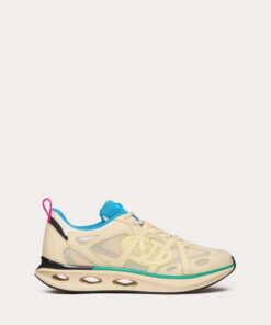 VALENTINO VLOGO EASYJOG LOW-TOP SNEAKER IN CALFSKIN AND FABRIC