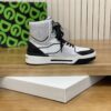 DOLCE & GABBANA Calfskin New Roma high-top sneakers with fusible rhinestones