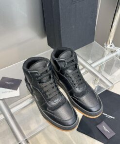 YSL Leather High Top Sneakers