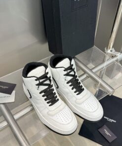 YSL Leather High Top Sneakers