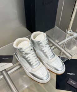 YSL Leather High Top Sneakers
